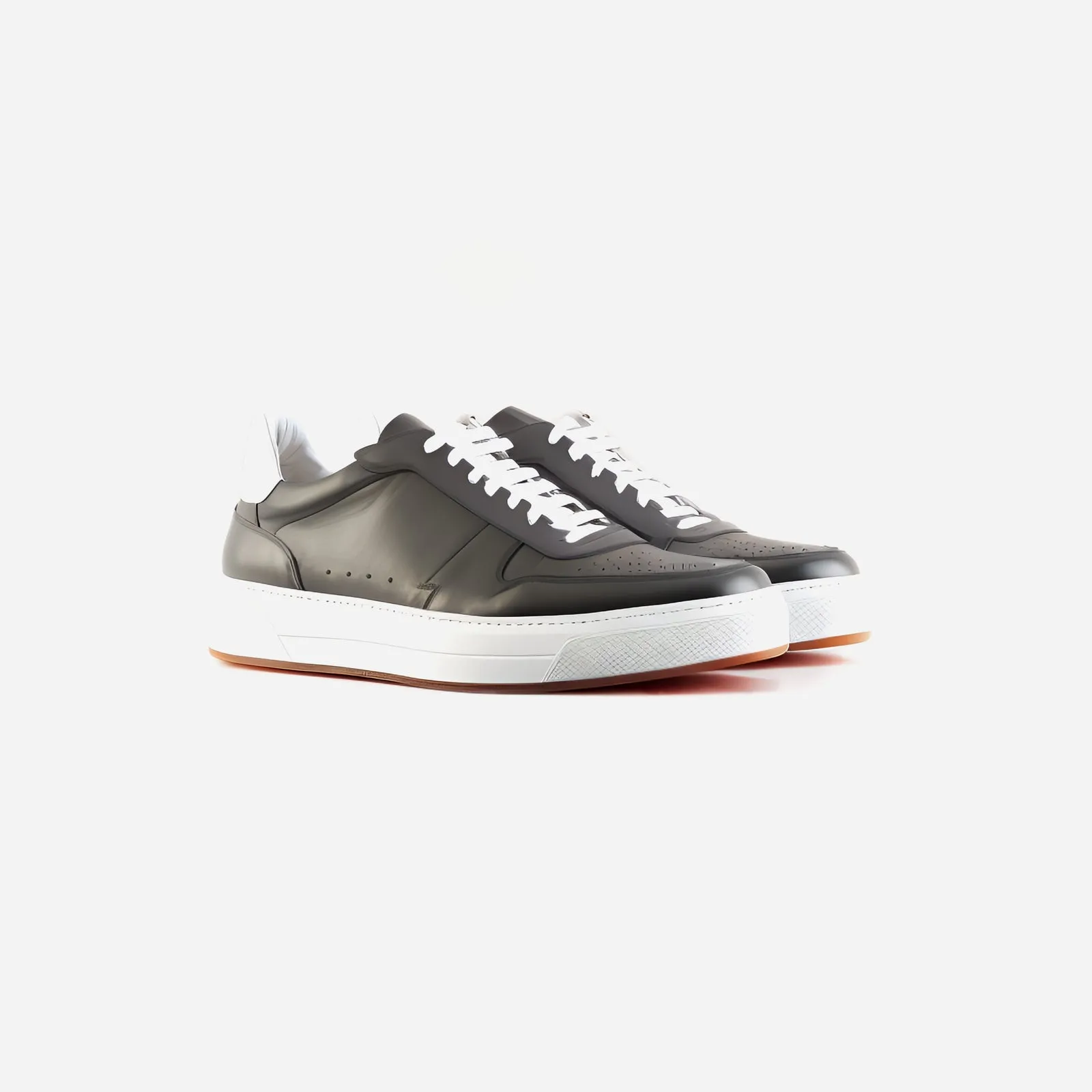 Gray Leather Sneakers, imaginea 1 din 1